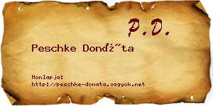 Peschke Donáta névjegykártya